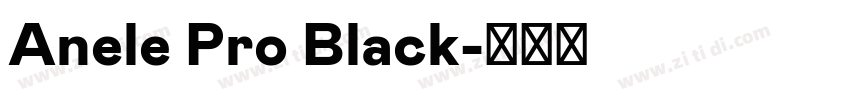 Anele Pro Black字体转换